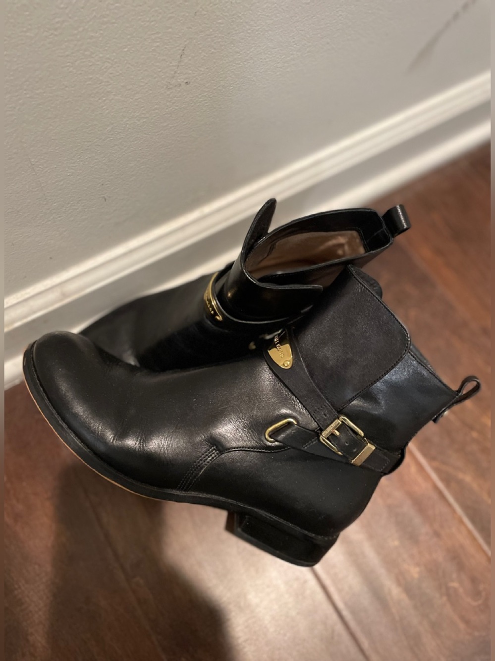 Michael Kors Biker Inspired Ankle Boots Size 8 Black Western Corpcore